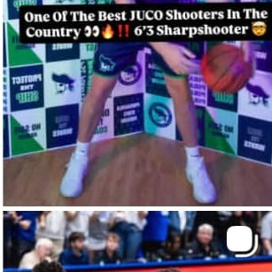 Two college basketball players walking on court