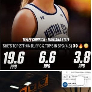 Player stat card graphic, JUCO freshman game log