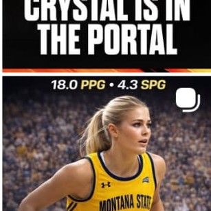 Player stat card graphic, two-way problem, Montana State